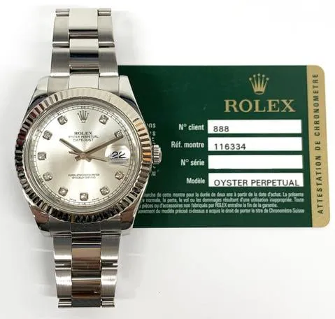 Rolex Datejust II 116334 41mm Stainless steel Silver