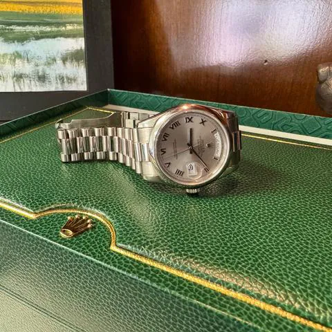 Rolex Day-Date 36 118209 36mm White gold Silver 2