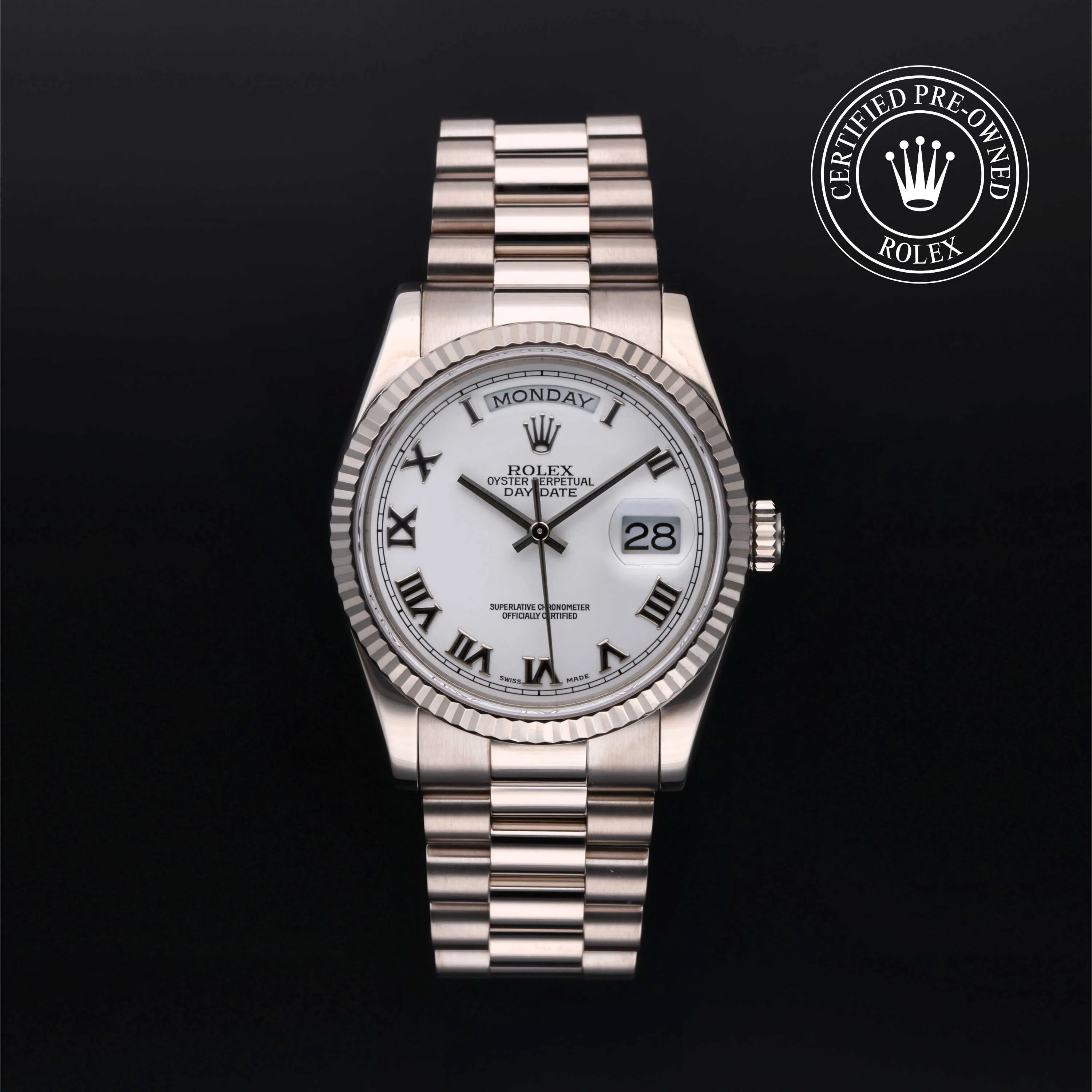 Rolex Day-Date 36 118239 36mm White gold and 18k white gold White