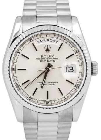 Rolex Day-Date 36 118239 36mm White gold Silver