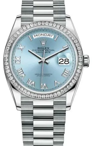 Rolex Day-Date 36 128396TBR 36mm Platinum Blue