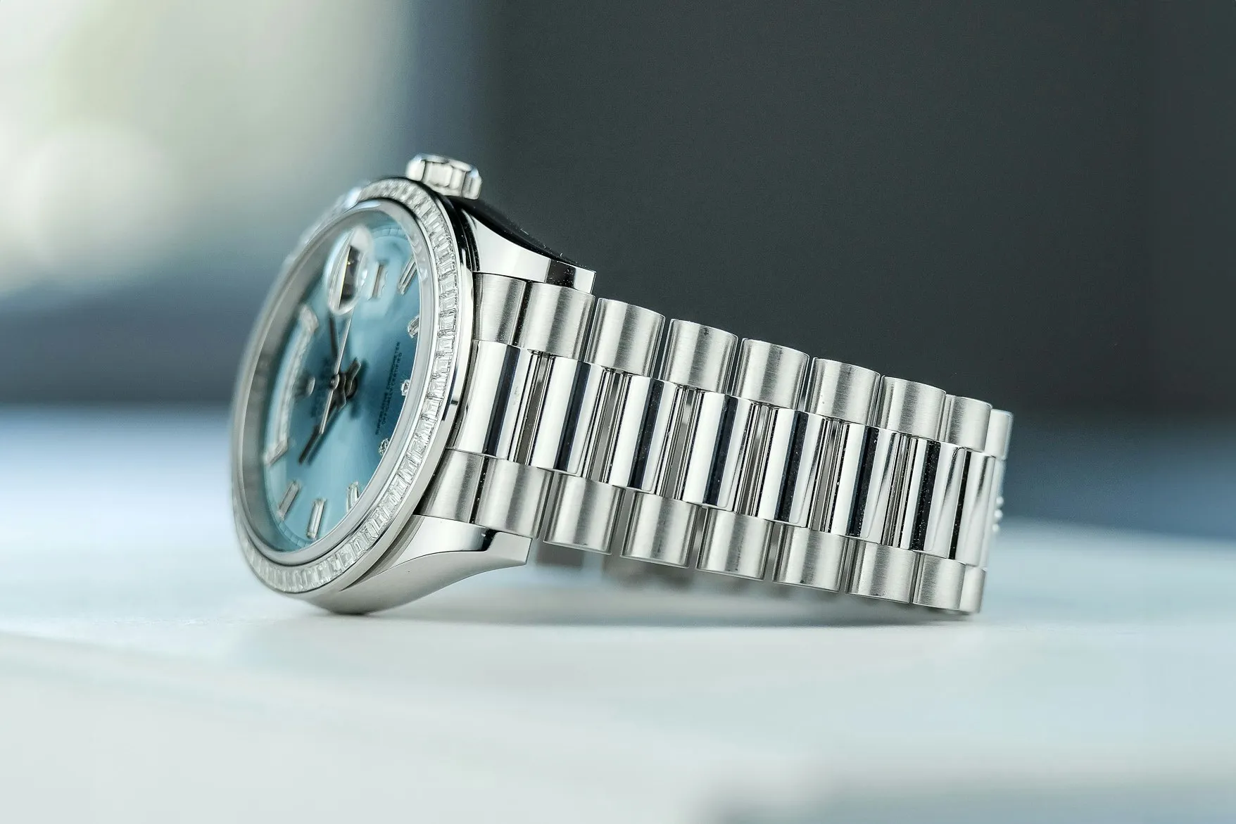 Rolex Day-Date 36 128396TBR 36mm Platinum and Diamond Ice blue 1