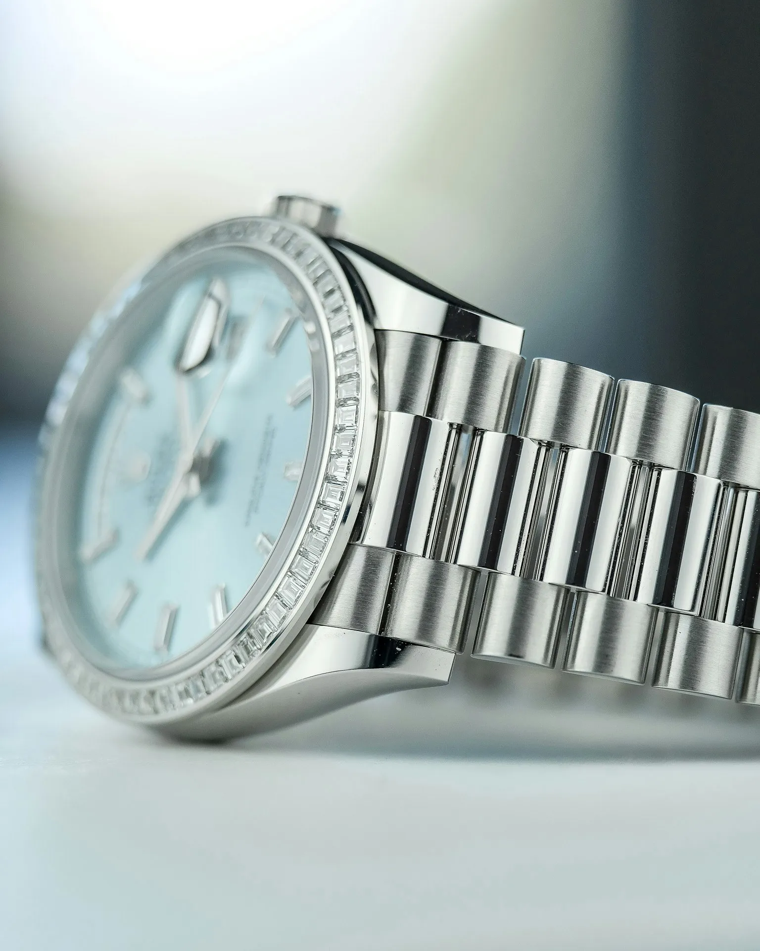 Rolex Day-Date 36 128396TBR 36mm Platinum and Diamond Ice blue 4