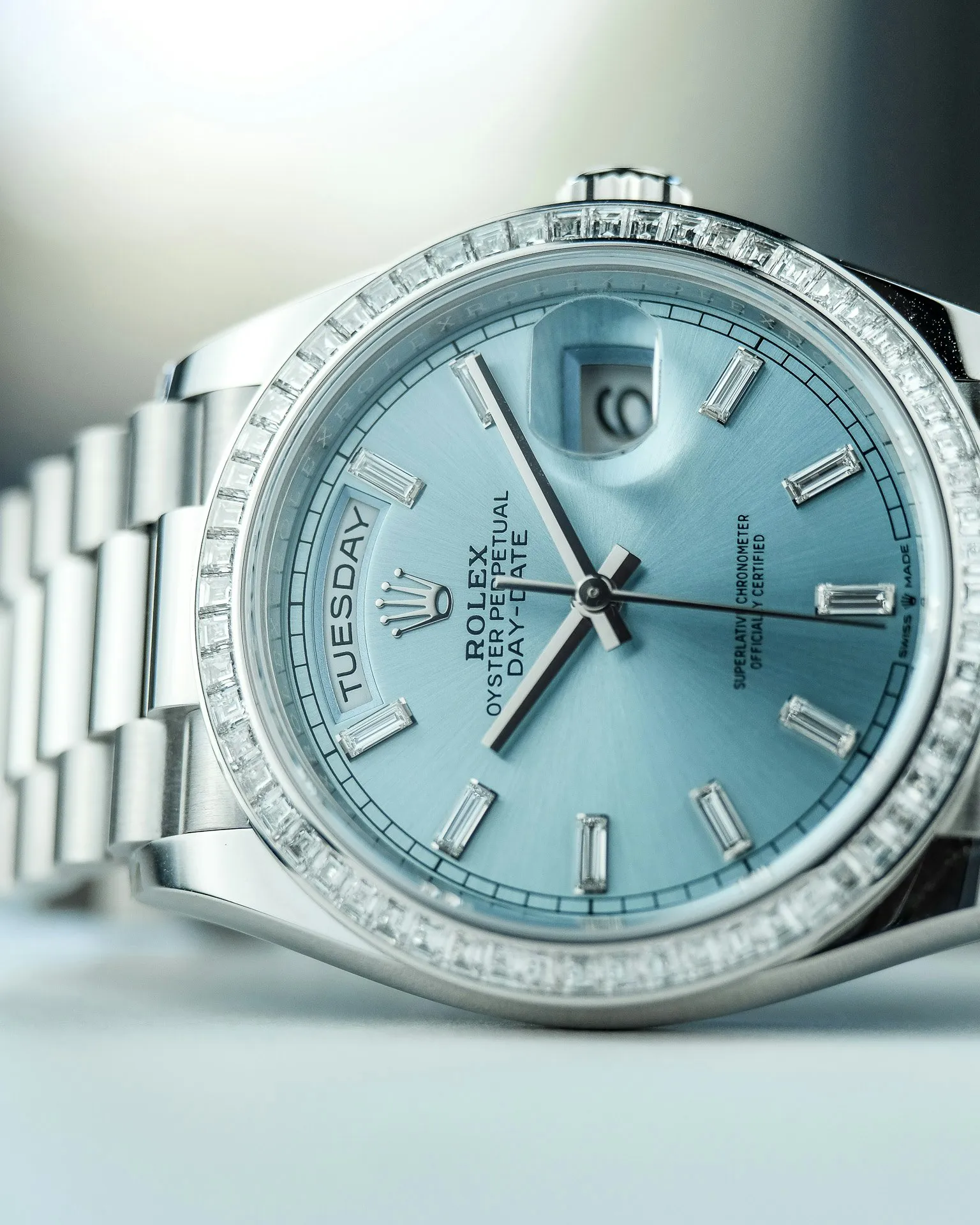 Rolex Day-Date 36 128396TBR 36mm Platinum and Diamond Ice blue 5