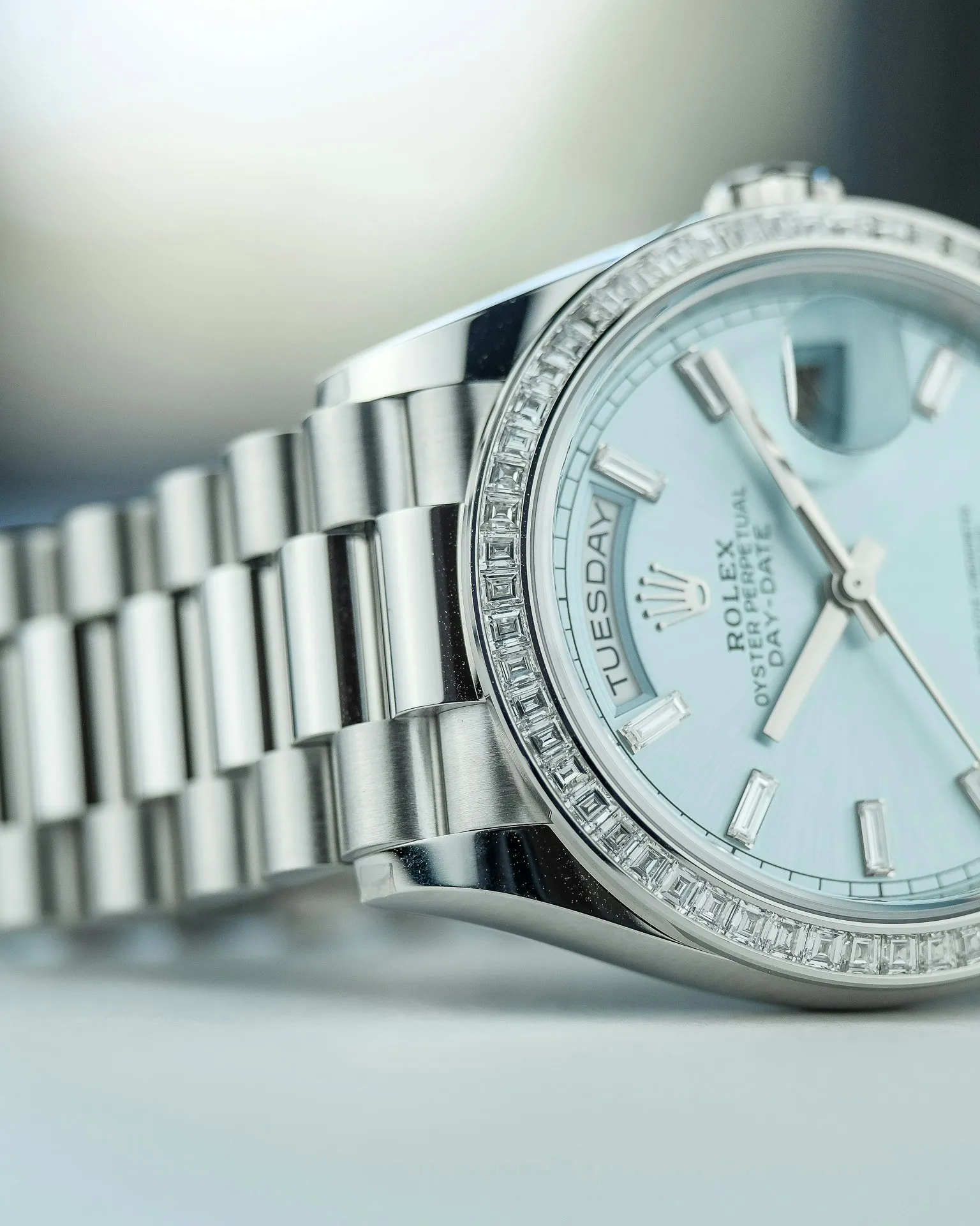 Rolex Day-Date 36 128396TBR 36mm Platinum and Diamond Ice blue 6