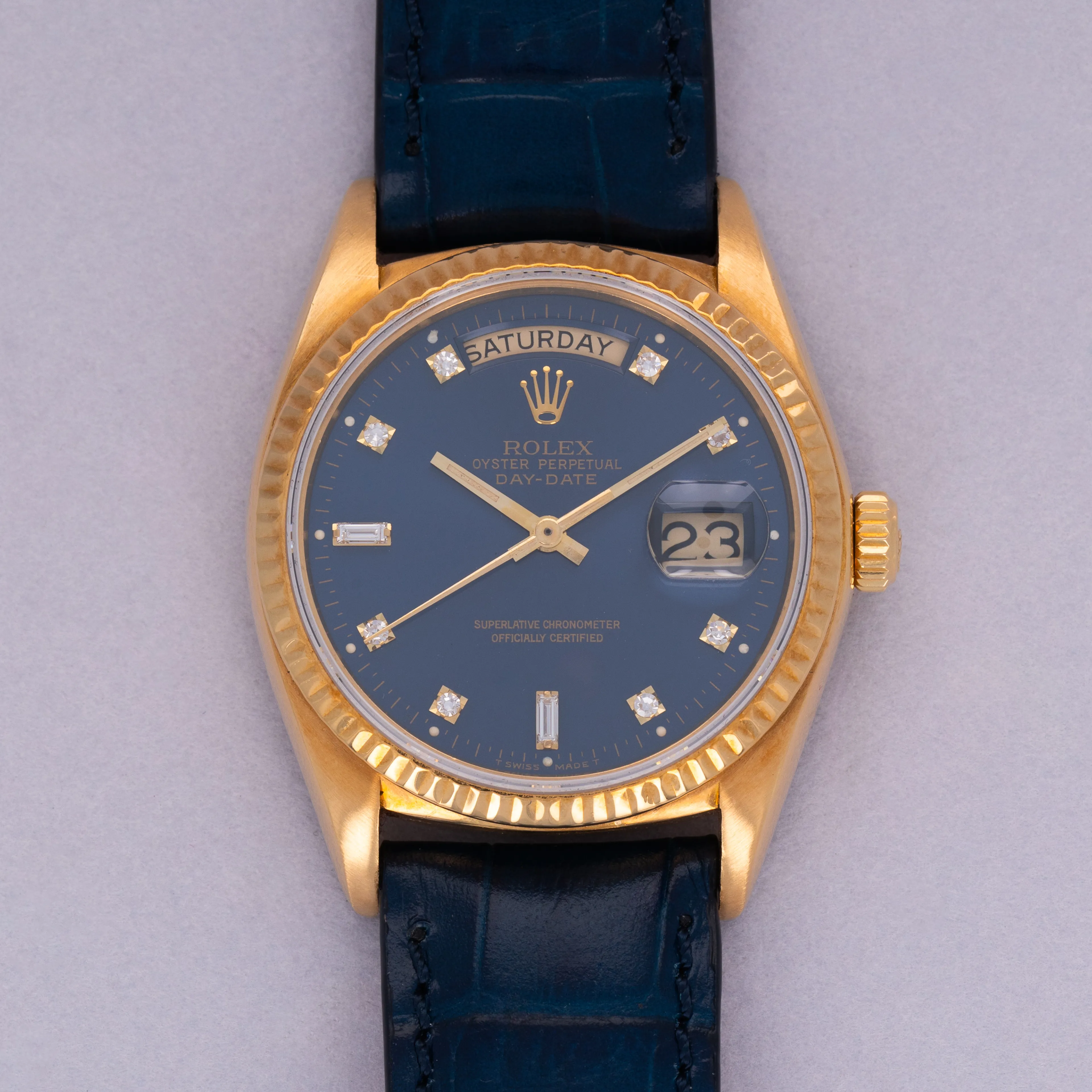 Rolex Day-Date 36 18038 36mm 18k yellow gold Blue