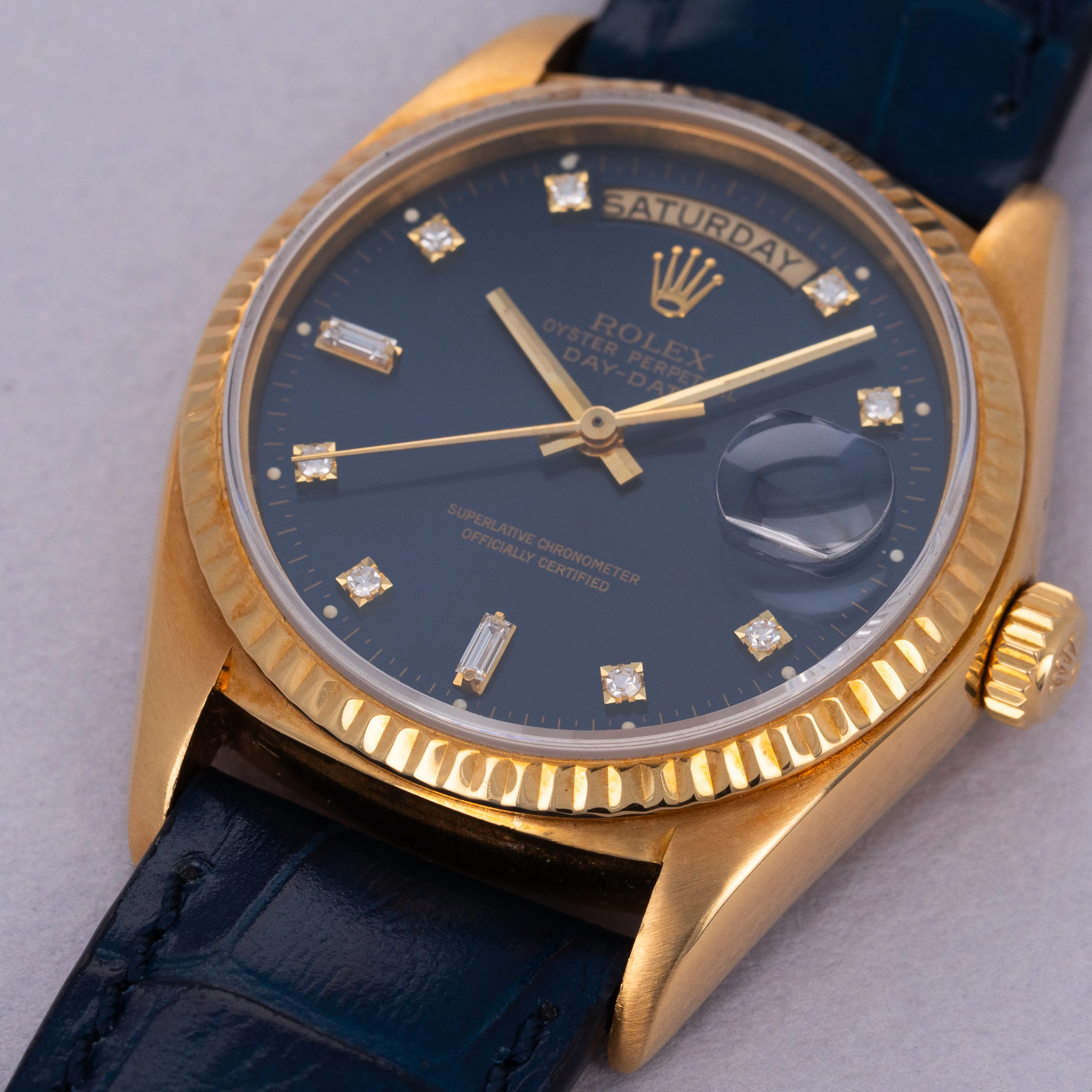 Rolex Day-Date 36 18038 36mm 18k yellow gold Blue 2