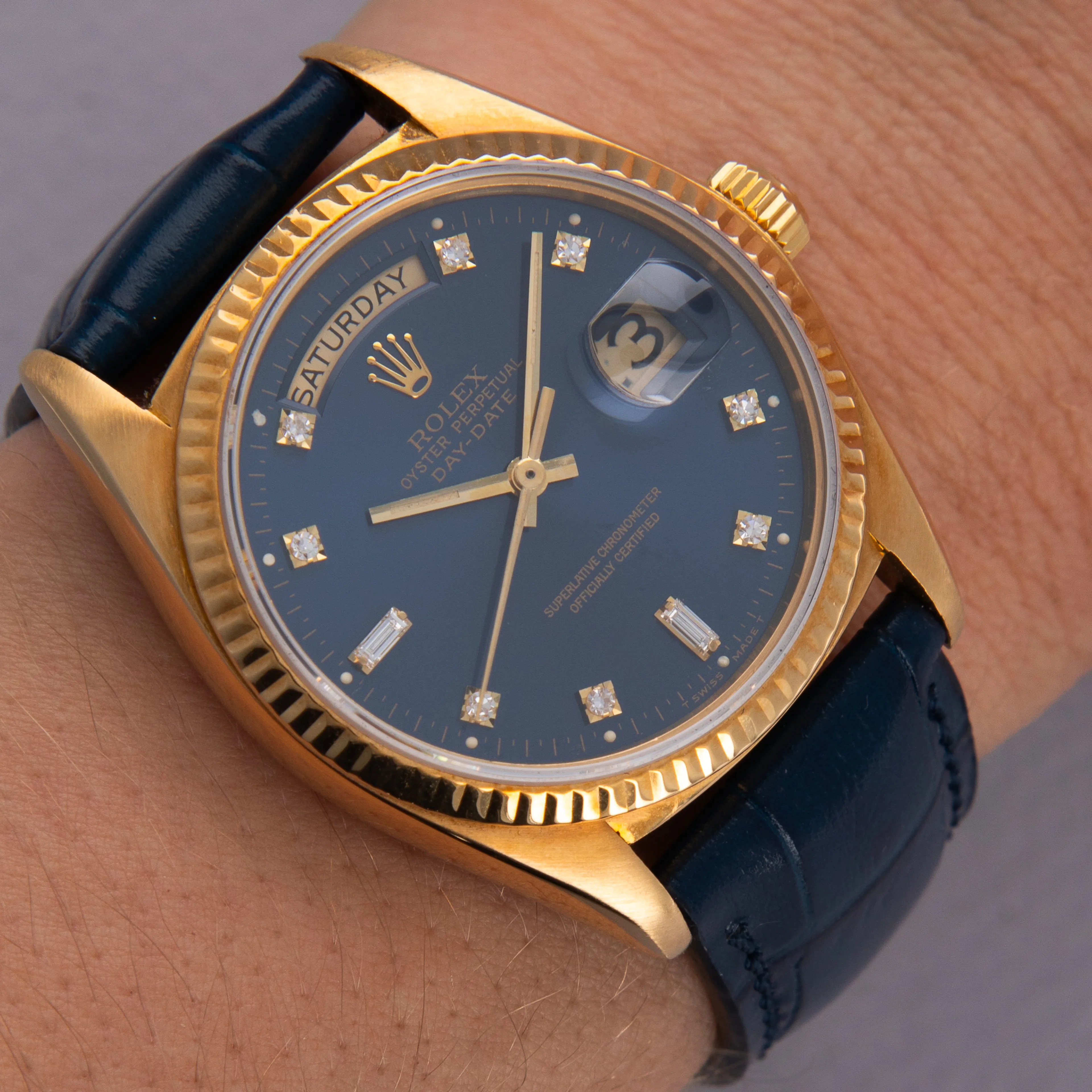 Rolex Day-Date 36 18038 36mm 18k yellow gold Blue 16