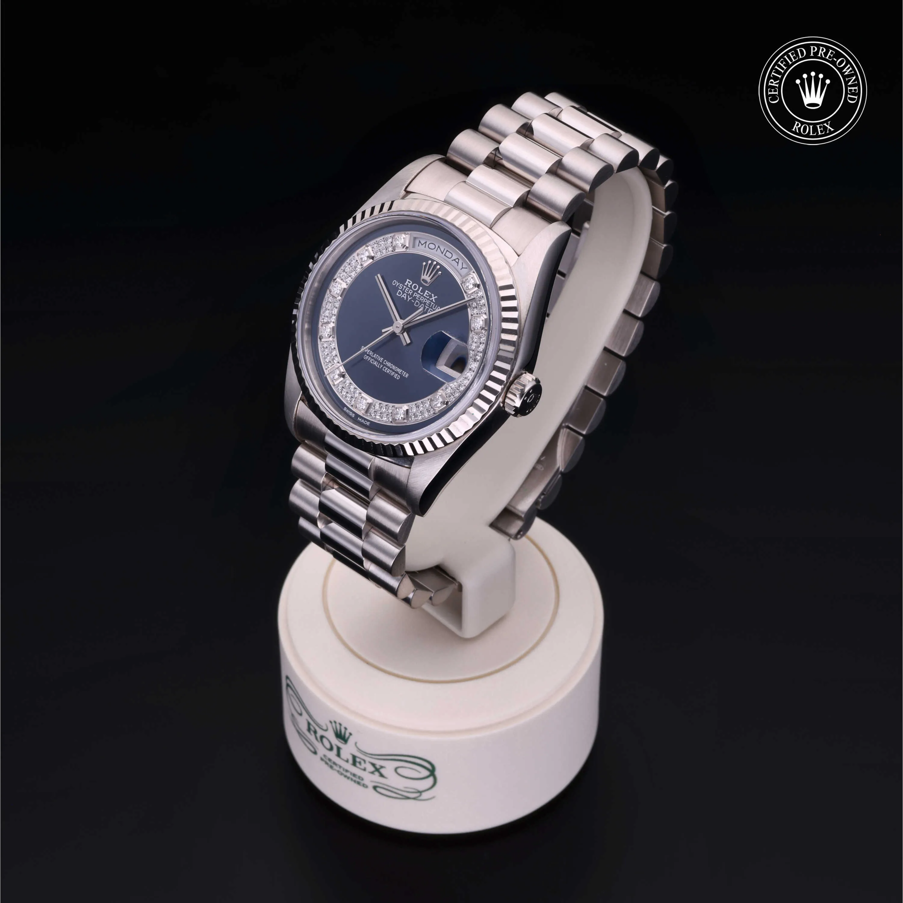 Rolex Day-Date 36 18239 36mm White gold Blue 2