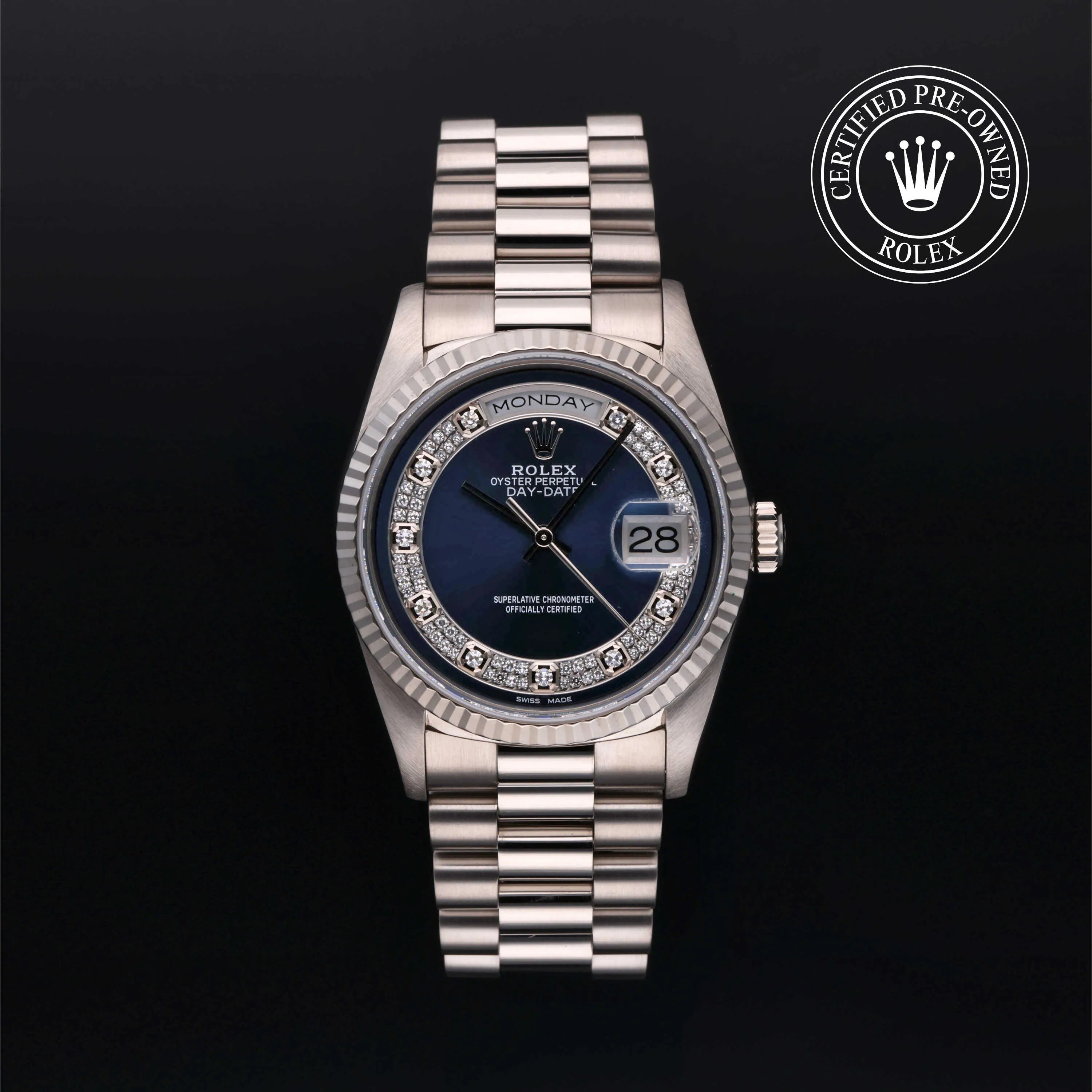 Rolex Day-Date 36 18239 36mm White gold Blue