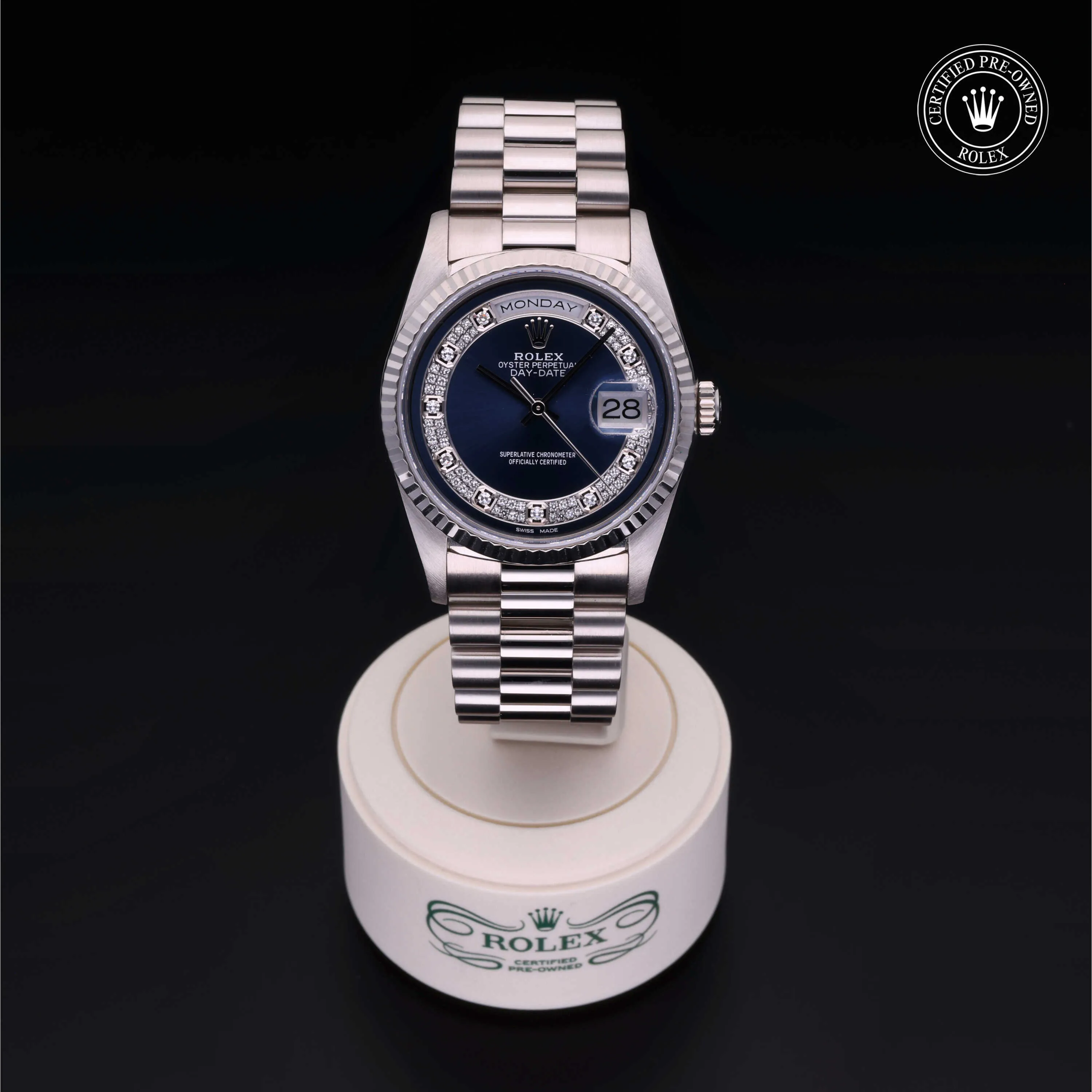 Rolex Day-Date 36 18239 36mm White gold Blue 4