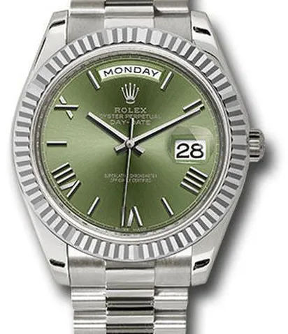 Rolex Day-Date 40 228239 40mm White gold Green