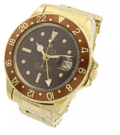 Rolex GMT-Master 1675 40mm Yellow gold Brown