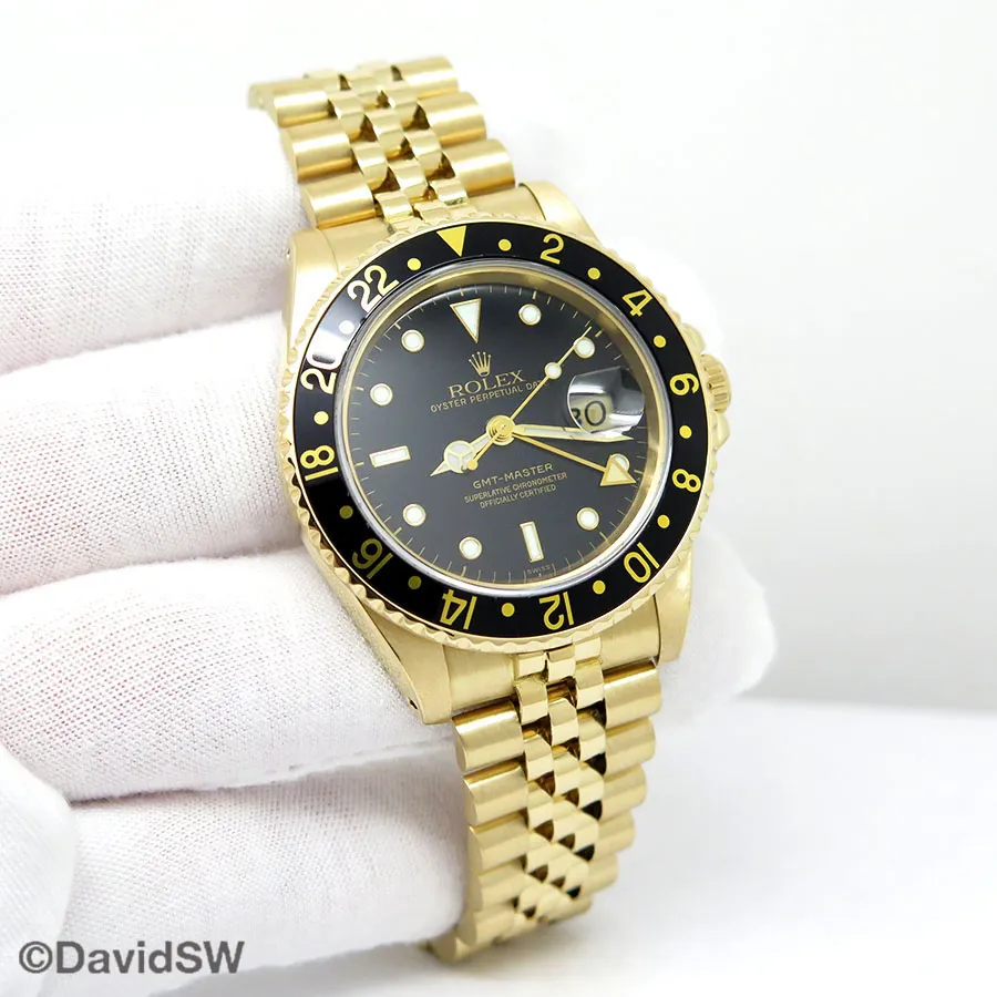 Rolex GMT-Master 16758 40mm Yellow gold Black