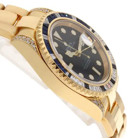 Rolex GMT-Master II 116758SA 40mm Yellow gold Paved 4