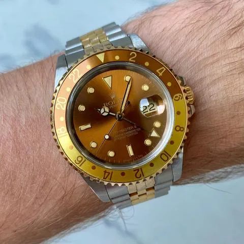 Rolex GMT-Master II 16713 40mm Yellow gold and Stainless steel Brown 1