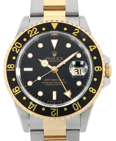 Rolex GMT-Master II 16713 40mm Yellow gold and Stainless steel Black