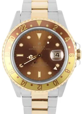 Rolex GMT-Master II 16713 40mm Yellow gold and Stainless steel Brown