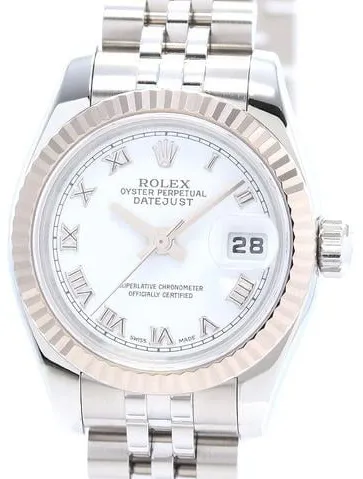 Rolex Lady-Datejust 179174 26mm Yellow gold and Stainless steel White