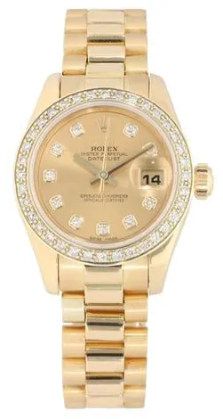 Rolex Lady-Datejust 179178 26mm Yellow gold Champagne