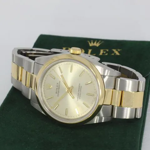 Rolex Oyster Perpetual 34 14203 34mm Yellow gold and Stainless steel Blue 1