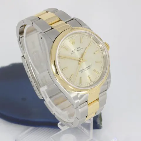 Rolex Oyster Perpetual 34 14203 34mm Yellow gold and Stainless steel Blue 2