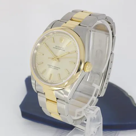 Rolex Oyster Perpetual 34 14203 34mm Yellow gold and Stainless steel Blue 6