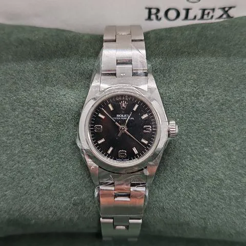 Rolex Oyster Perpetual 76080 24mm Stainless steel Black