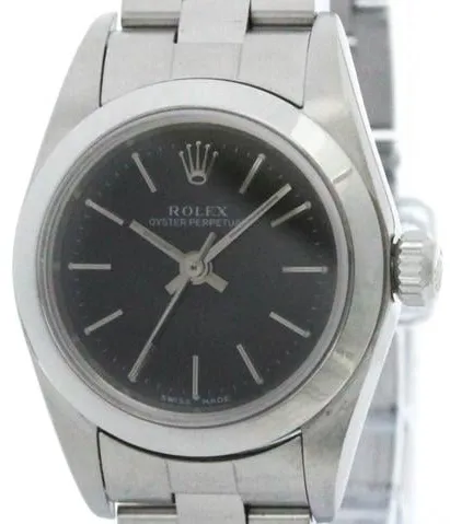 Rolex Oyster Perpetual 76080 24mm Stainless steel Black