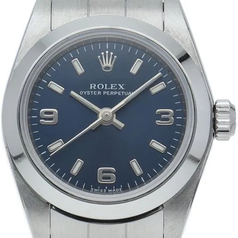 Rolex Oyster Perpetual 76080 24mm Stainless steel Blue