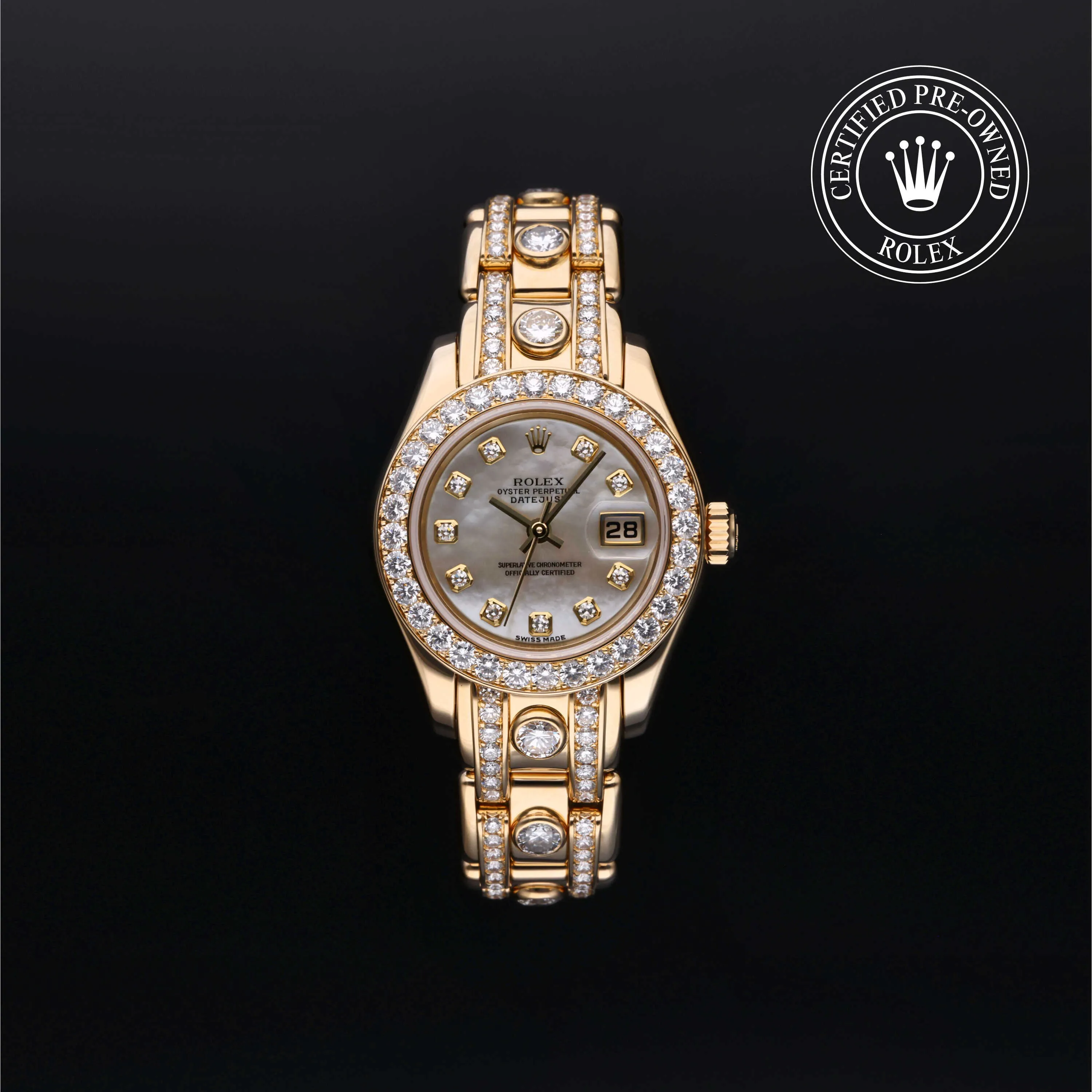 Rolex Pearlmaster 69298 29mm Yellow gold Mother-of-pearl