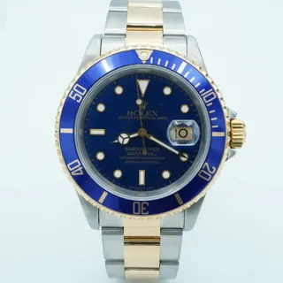 Rolex Submariner 16613 Yellow Gold$Steel Blue