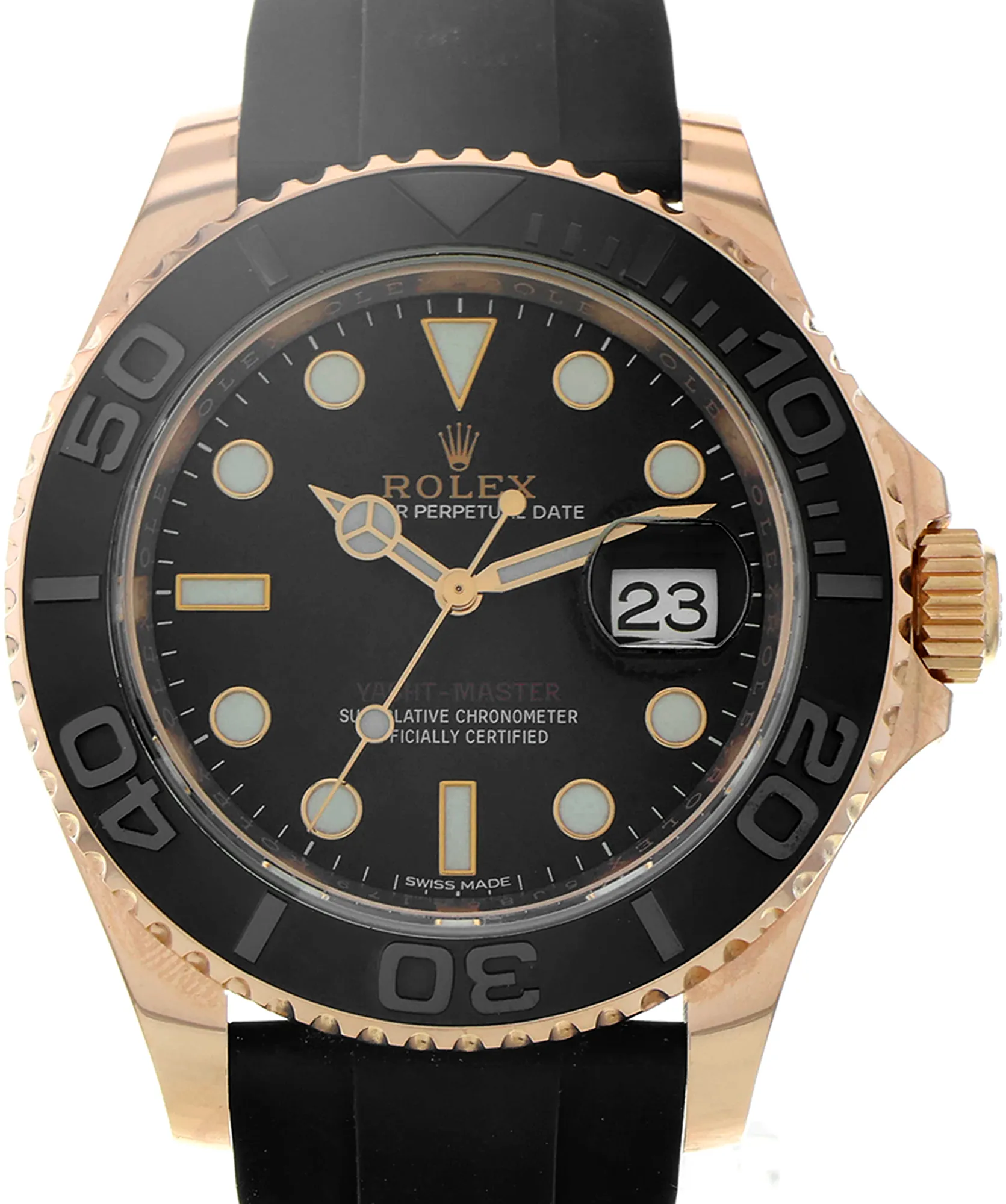 Rolex Yacht-Master 40 116655 40mm Rose gold and 18k rose gold Black