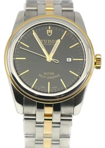 Tudor Glamour 53003 31mm Yellow gold and Stainless steel Black