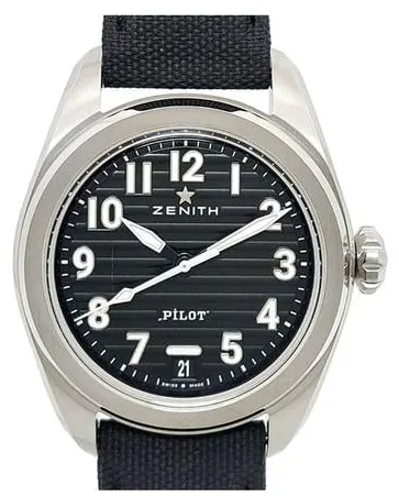 Zenith Pilot 03.4000.3620/21.I001 40mm Stainless steel Black