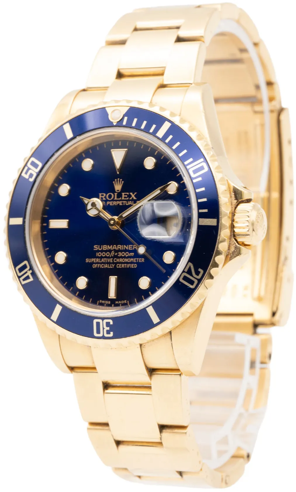 Rolex Submariner 16618LB 40mm Yellow gold Blue 1