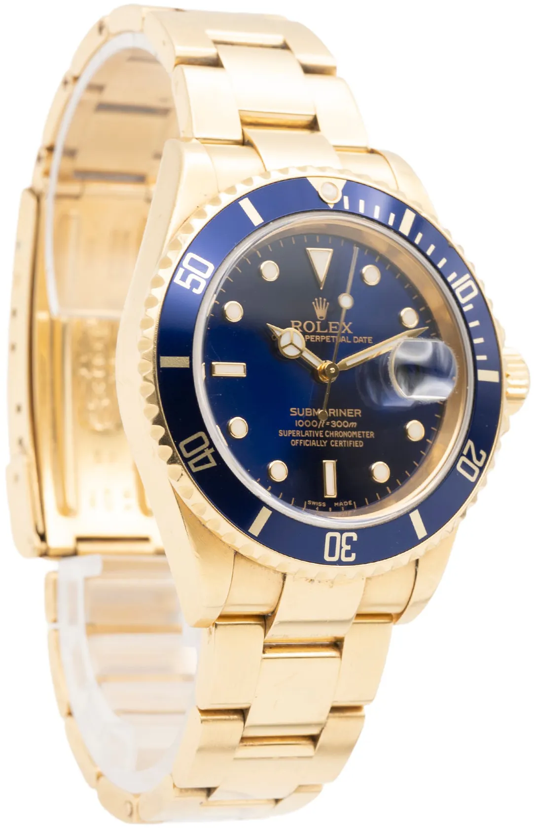 Rolex Submariner 16618LB 40mm Yellow gold Blue 3