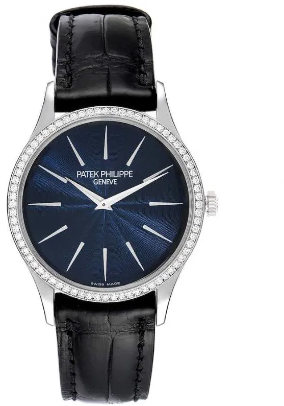 Patek Philippe Calatrava 4896G 33mm White gold Blue