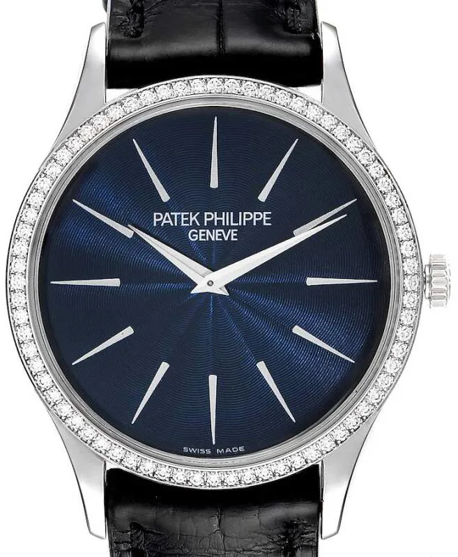 Patek Philippe Calatrava 4896G 33mm White gold Blue 1