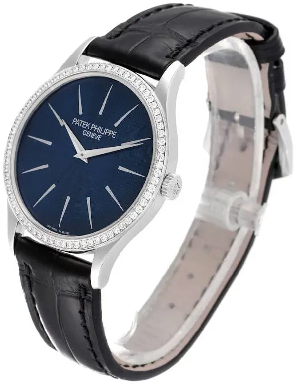 Patek Philippe Calatrava 4896G 33mm White gold Blue 2