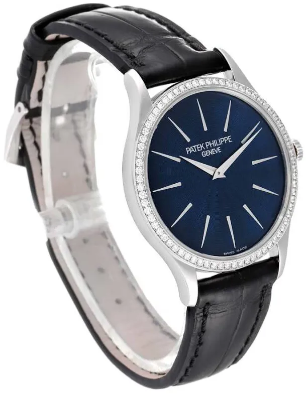 Patek Philippe Calatrava 4896G 33mm White gold Blue 3