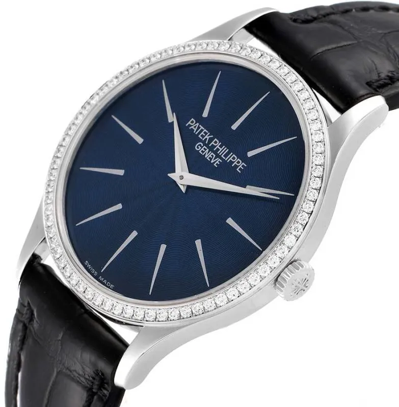 Patek Philippe Calatrava 4896G 33mm White gold Blue 4