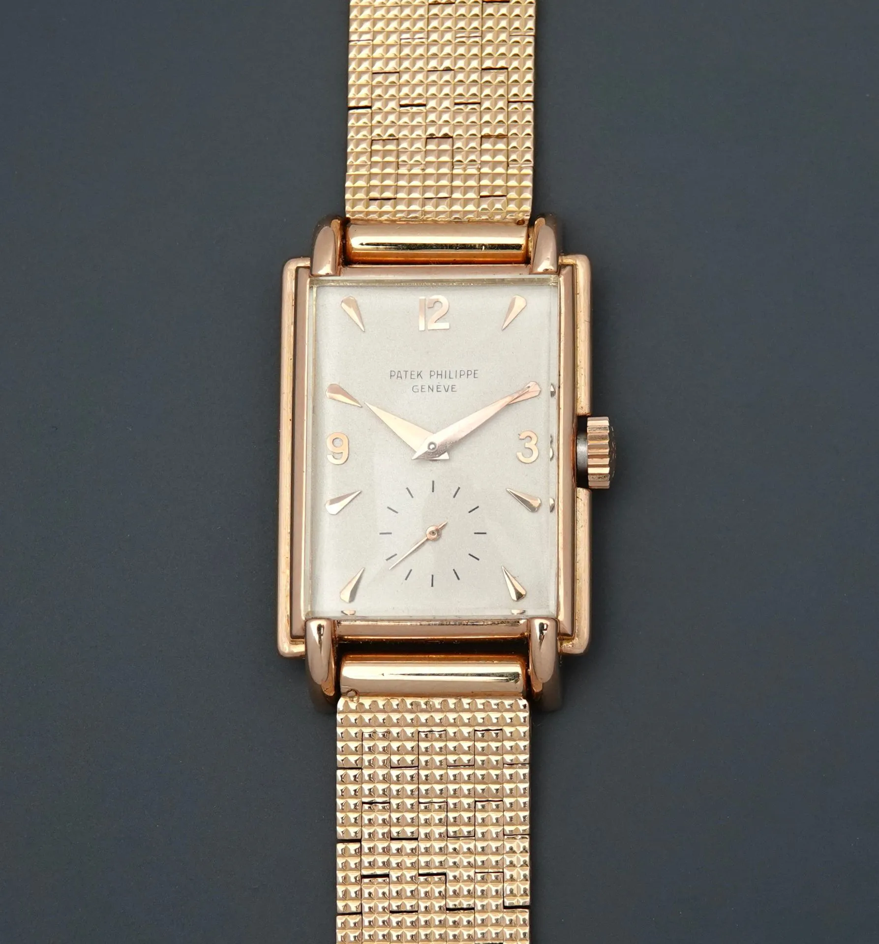 Patek Philippe 2477 40mm 18k rose gold Silver