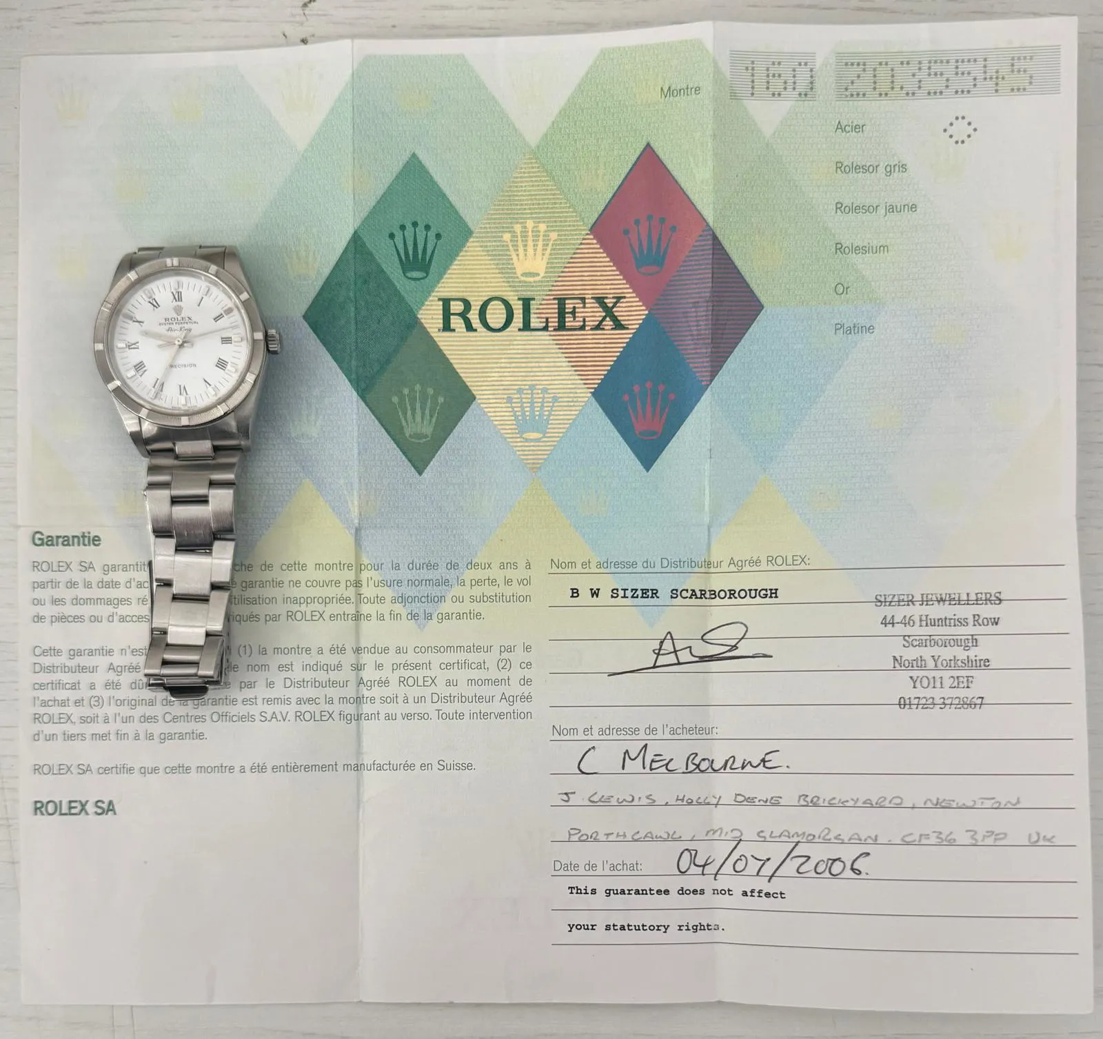 Rolex Air King 14010M 34mm Stainless steel White 6