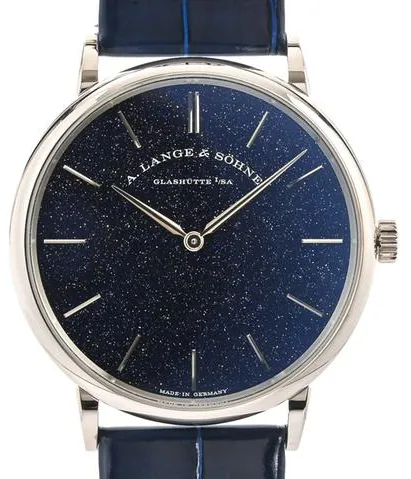 A. Lange & Söhne Saxonia 205.086 39mm White gold Blue