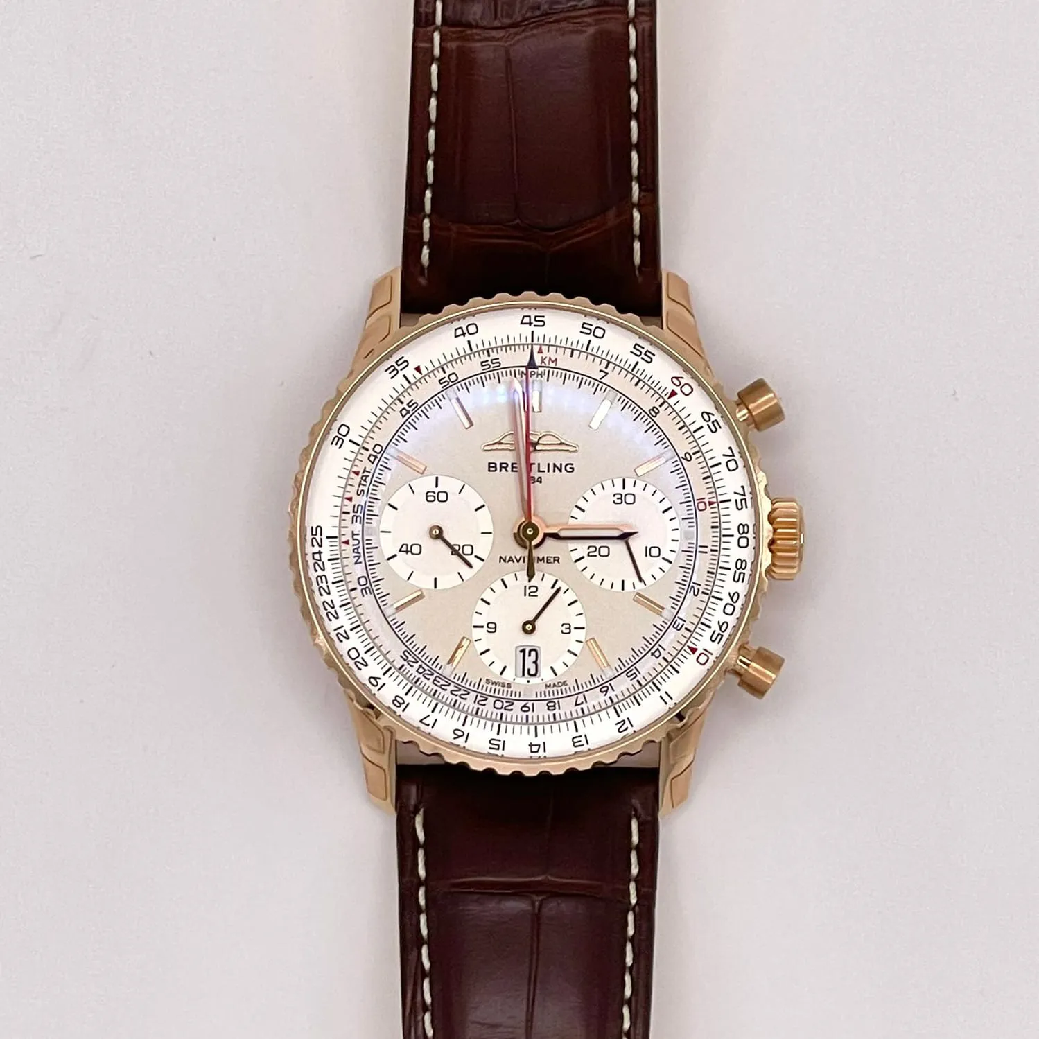 Breitling Navitimer RB0139211G1P1 41mm Rose gold Silver