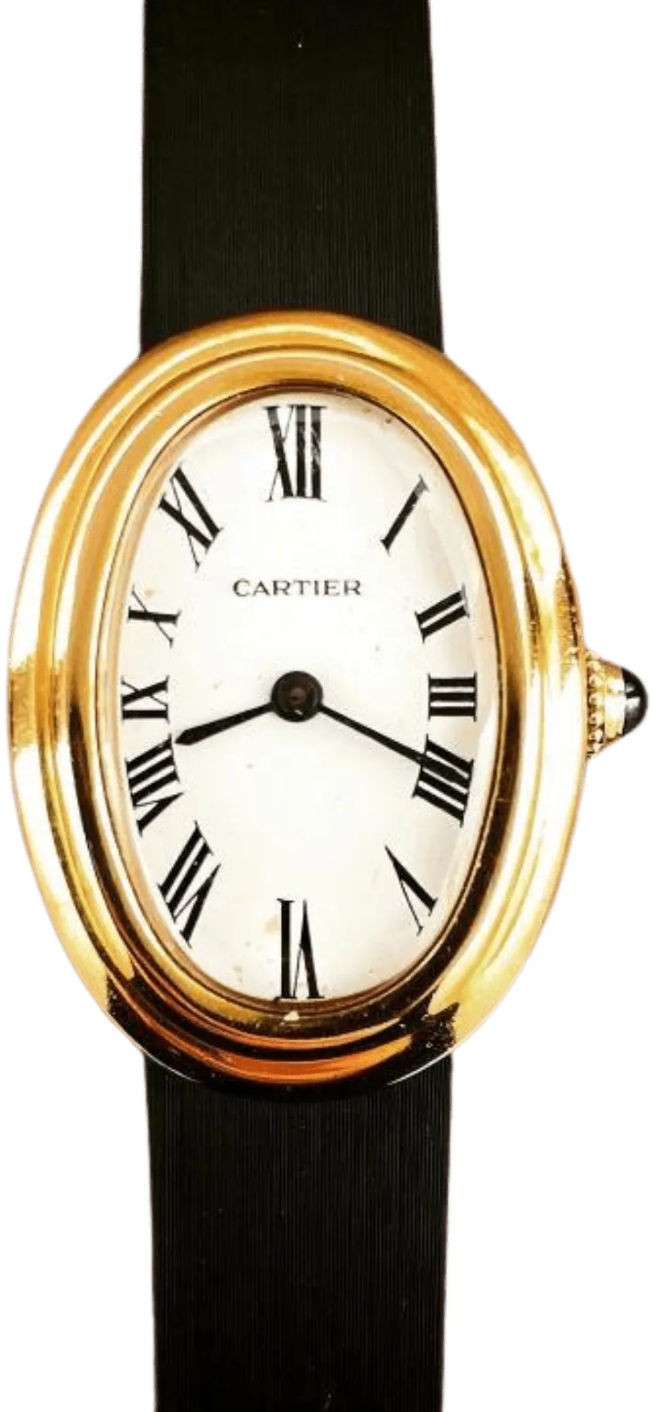 Cartier Baignoire 78094 22mm Yellow gold White