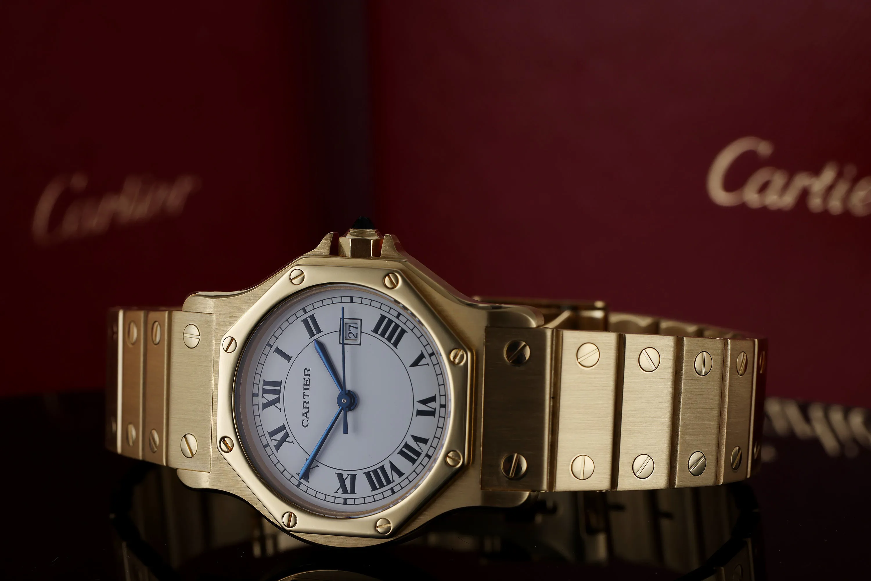 Cartier Santos Octagon 2965 30mm Yellow gold and 18k yellow gold White 1