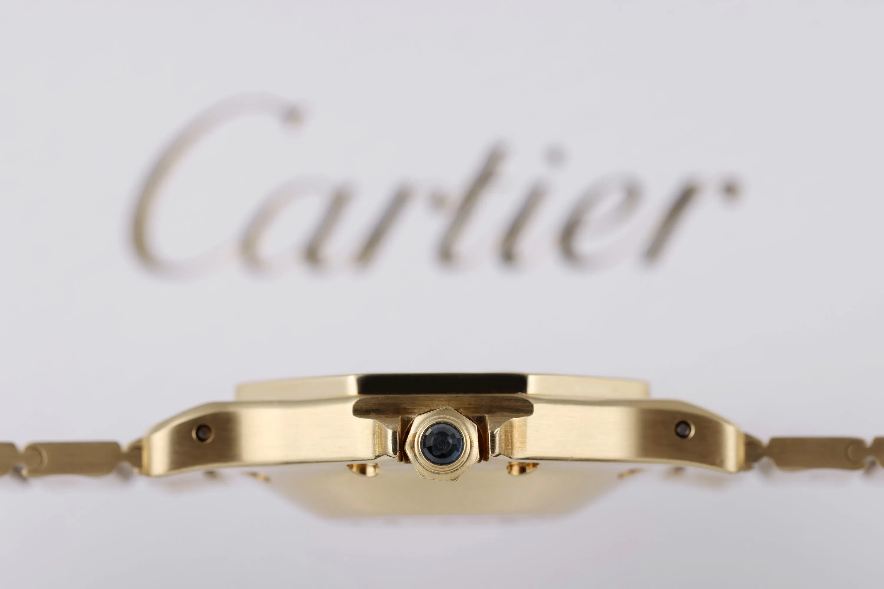 Cartier Santos Octagon 2965 30mm Yellow gold and 18k yellow gold White 3