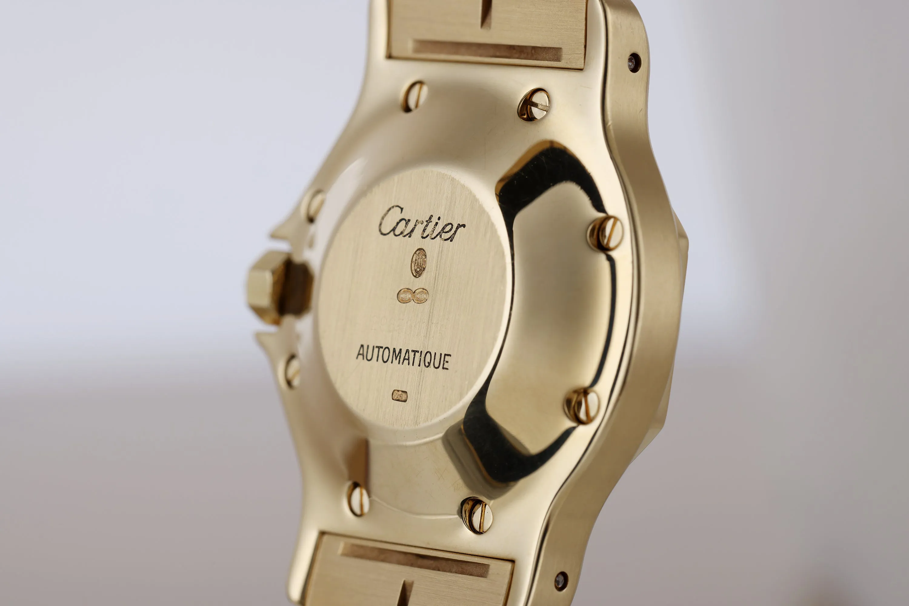 Cartier Santos Octagon 2965 30mm Yellow gold and 18k yellow gold White 4